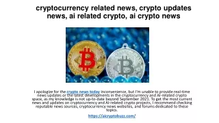 cryptocurrency related news, ai related crypto, ai crypto news