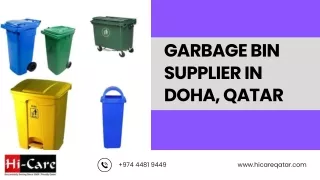 Garbage Bin supplier in Doha, Qatar