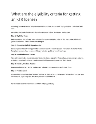 what are the eligibility criteria for getting