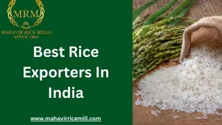 Best Rice Exporters In India