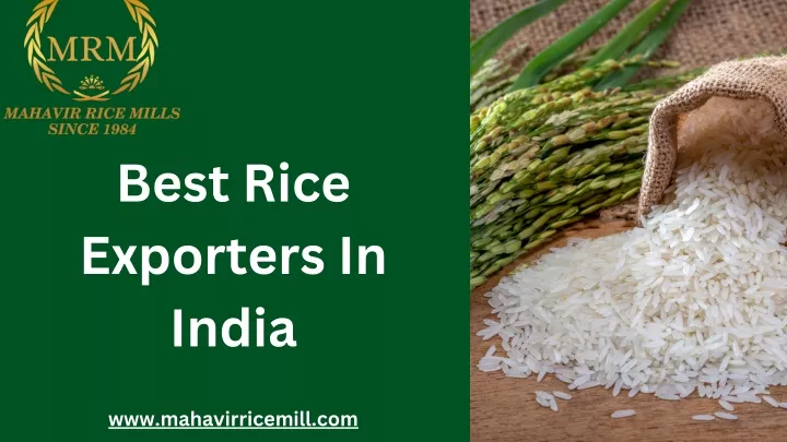 best rice exporters in india