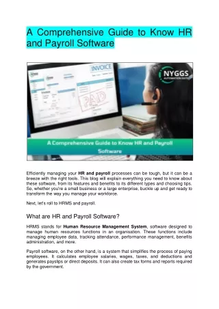 a comprehensive guide to know hr and payroll
