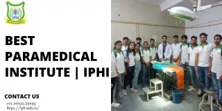 Best Paramedical Institute  IPHI