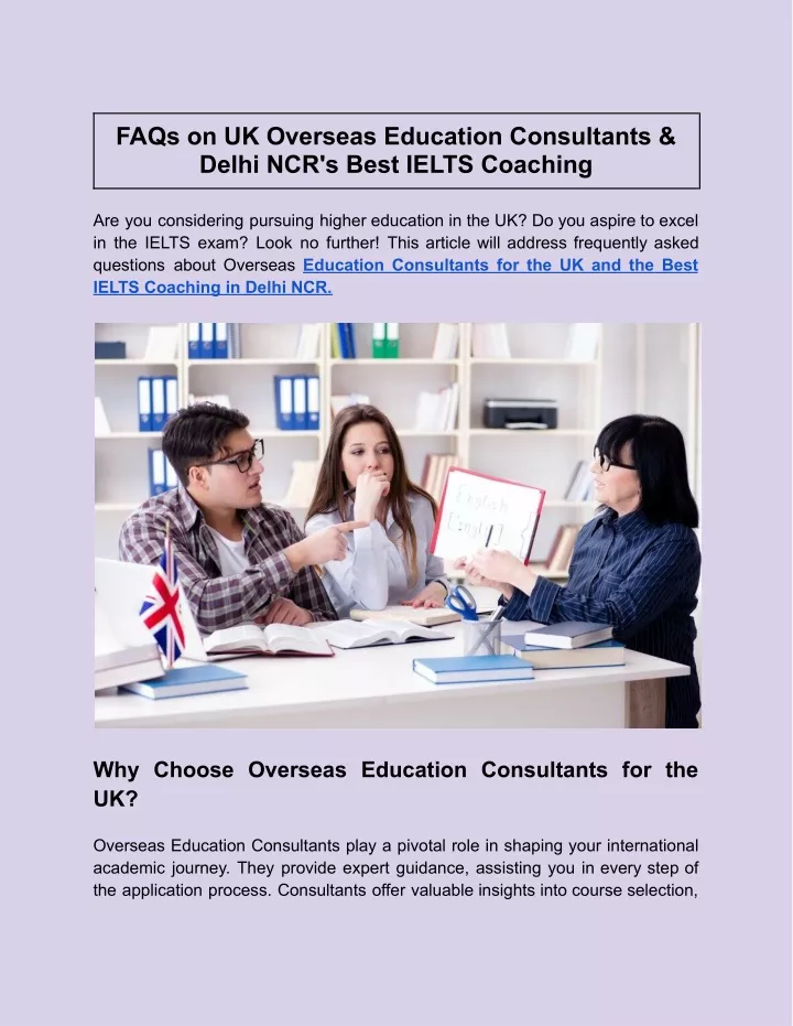 faqs on uk overseas education consultants delhi