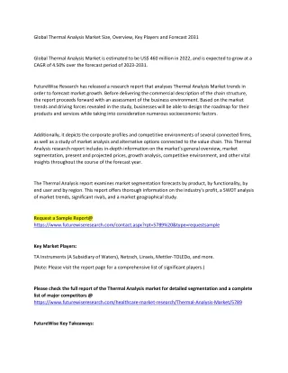 global thermal analysis market size overview