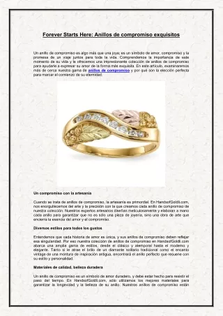 Forever Starts Here: Anillos de compromiso exquisitos