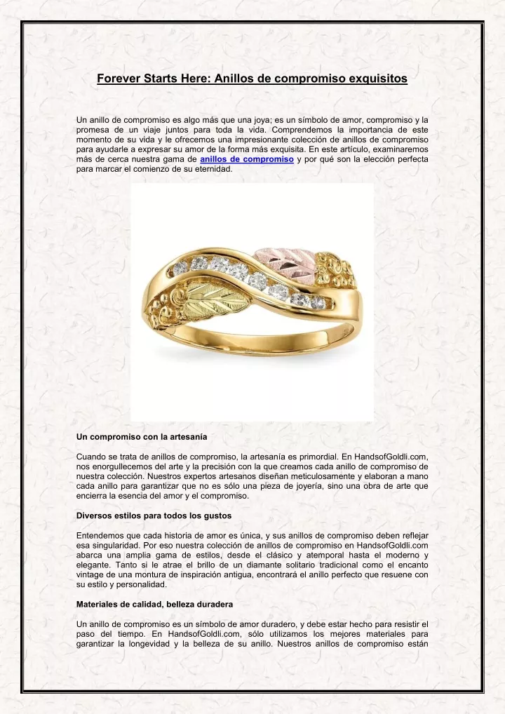 forever starts here anillos de compromiso