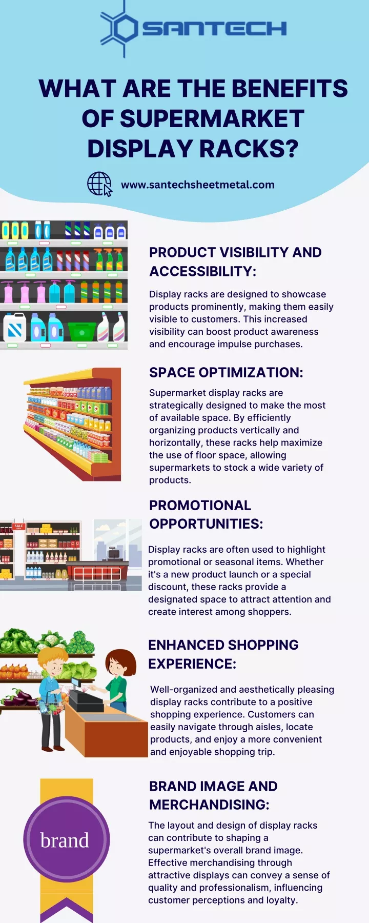 what are the benefits of supermarket display racks