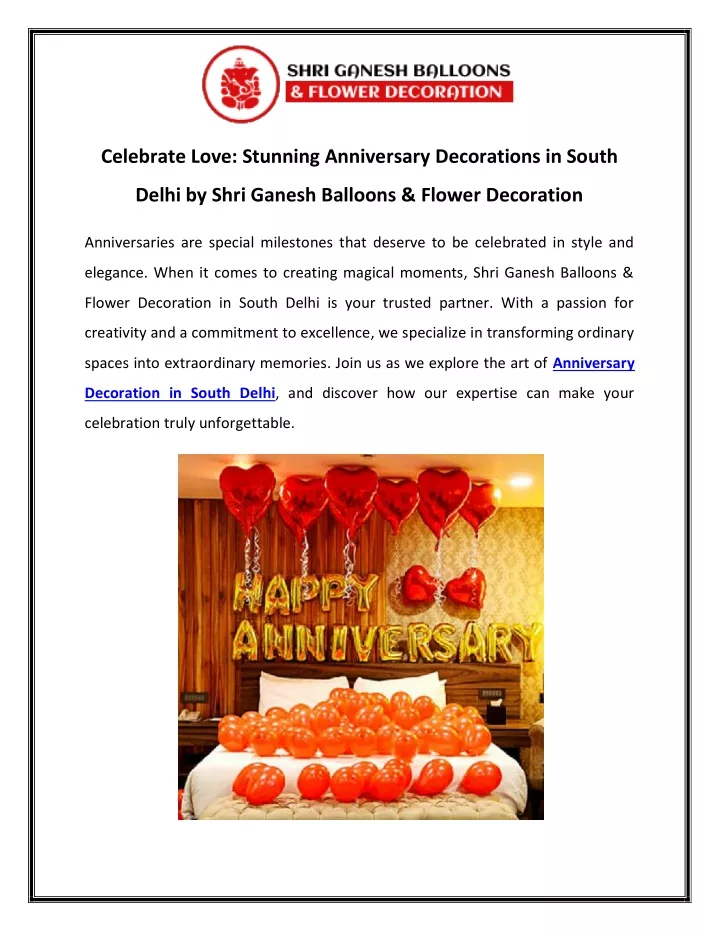 celebrate love stunning anniversary decorations