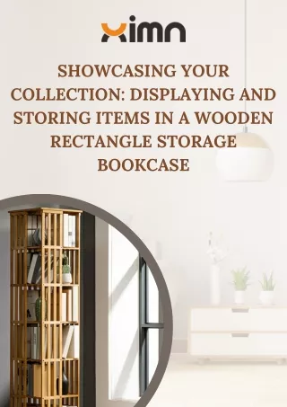Ximn Natural Bamboo Revolving Bookshelf