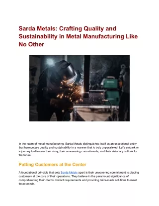 Sarda Metals_ Crafting Quality and Sustainability in Metal Manufacturing Like No Other