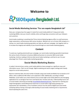 Social Media Marketing Services