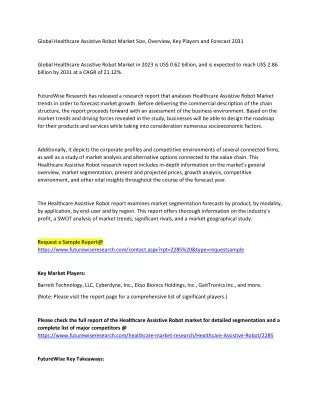 global healthcare assistive robot market size