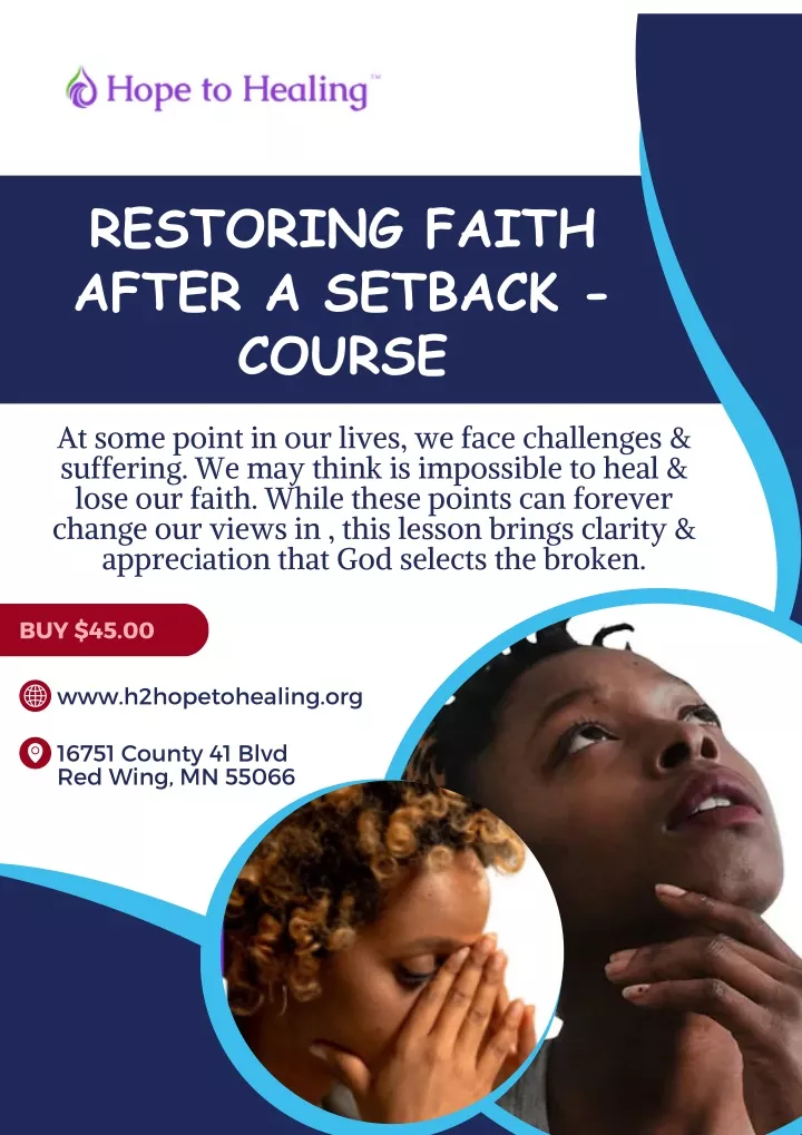 restoring faith after a setback course