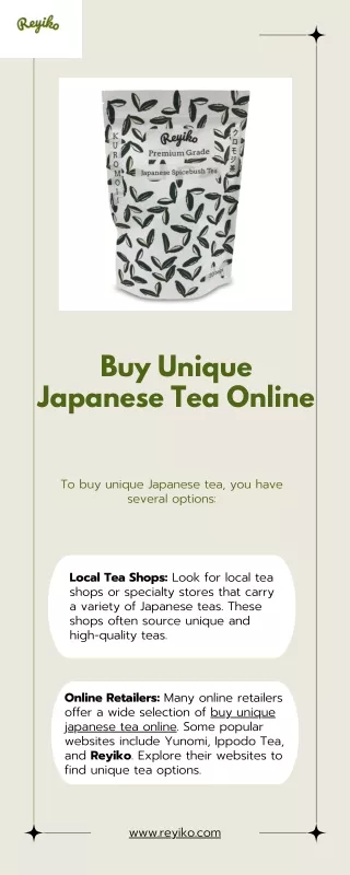 Buy Unique Japanese Tea Online
