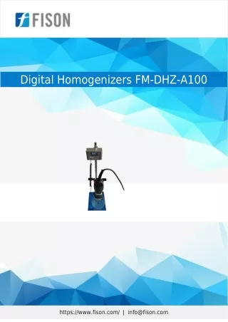 digital homogenizers fm dhz a100