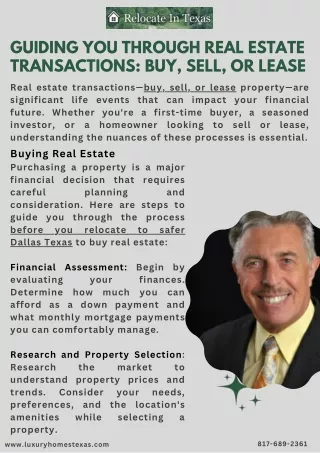 Guiding You Through Real Estate Transactions Buy, Sell, or Lease