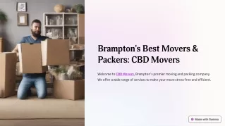 Brampton's Best Movers & Packers: CBD Movers
