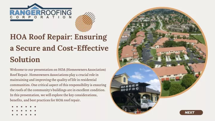 hoa roof repair ensuring a secure and cost