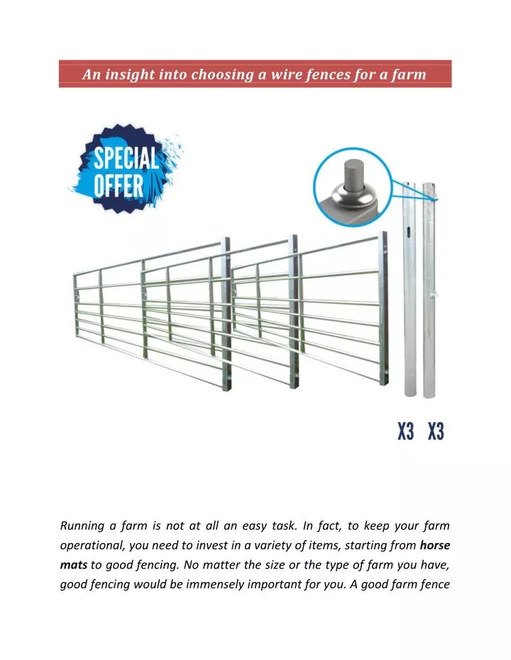 an insight into choosing a wire fences for a farm