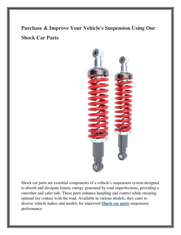 purchase improve your vehicle s suspension using