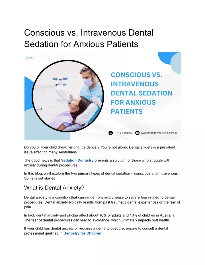 conscious vs intravenous dental sedation