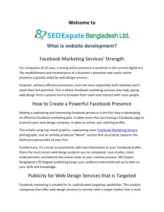 Facebook Marketing Service  SEO Expert Bangladesh LTD