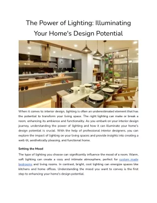 the power of lighting illuminating your home