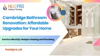 Cambridge Bathroom Renovation: Affordable Upgrades for Your Home