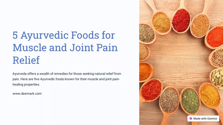 5 ayurvedic foods for muscle and joint pain relief