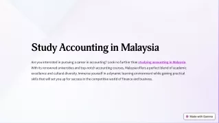 Exploring Accounting Education in Malaysia: A Path to Success PDF.
