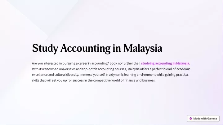 PPT - Exploring Accounting Education In Malaysia: A Path To Success PDF ...