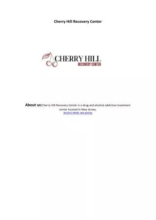 cherry hill recovery center