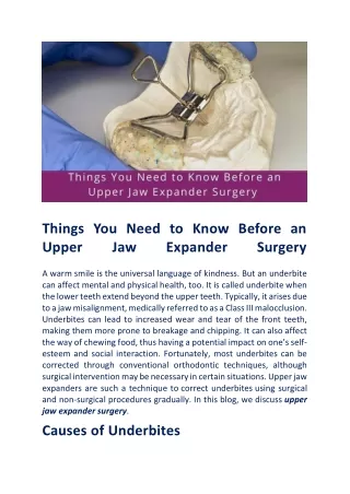 things you need to know before an upper