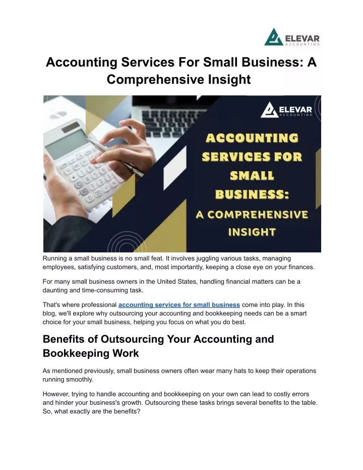 accounting services for small business