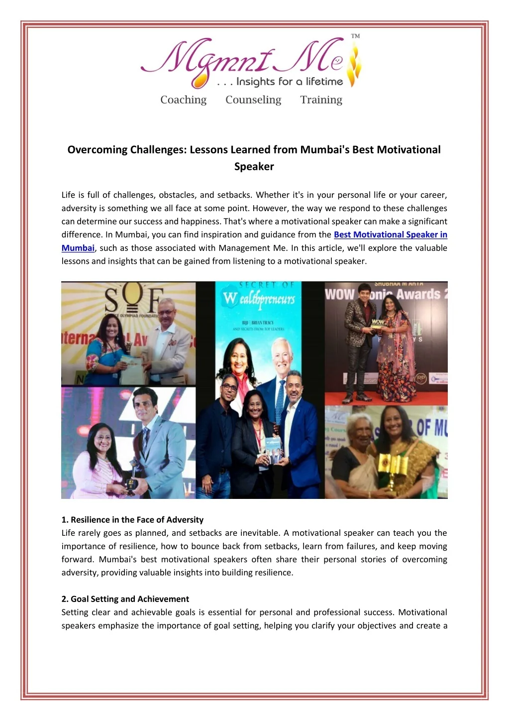Challenge Lessons PPT - Overcoming Challenges Lessons Learned from Mumbais Best ...