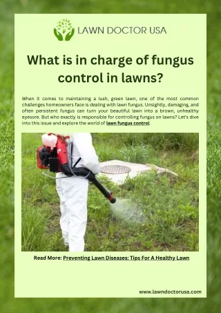 What is in charge of fungus control in lawns