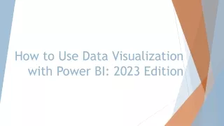 How to Use Data Visualization with Power BI