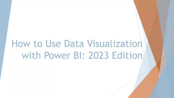 how to use data visualization with power bi 2023
