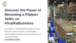Discover the Power of Becoming a Flipkart Seller on KhudKaBusiness