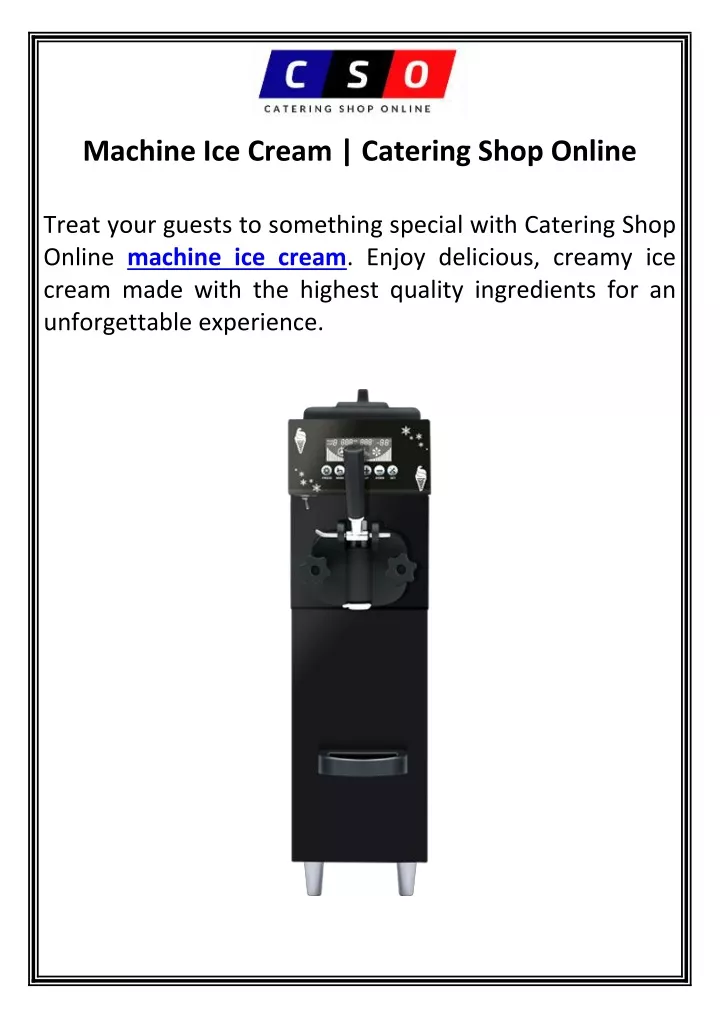 machine ice cream catering shop online