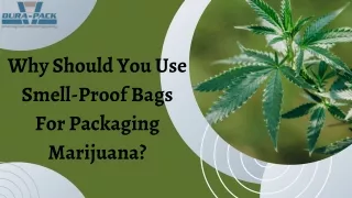 Why Should You Use Smell-Proof Bags For Packaging Marijuana