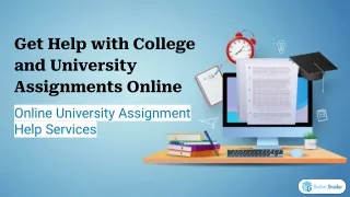 Get Help with College and University Assignments Online