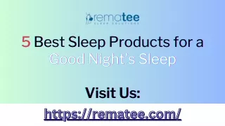 5 Best Sleep Products for a Good Night's Sleep