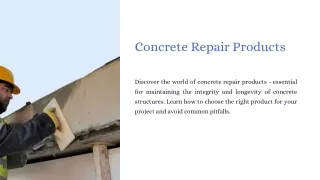 Transformative Concrete Repair Products: Revitalize Your Surfaces!