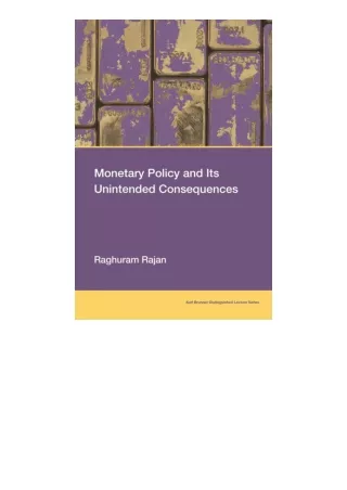PDF read online Monetary Policy And Its Unintended Consequences Karl Brunner Dis