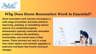 Why Does Home Renovation Work Is Essential