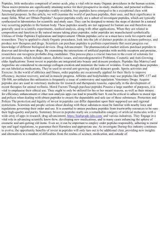 peptides little molecules comprised of amino