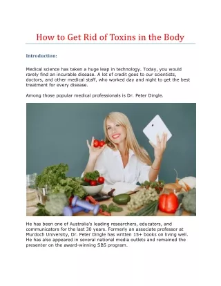 How to Get Rid of Toxins in the Body