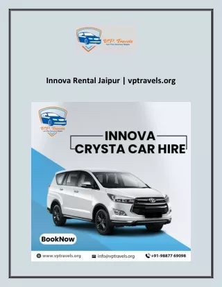 Innova Rental Jaipur